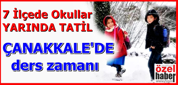 7 İlçede Kar Tatili