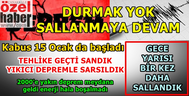 DEPREMSİZ GÜNÜMÜZ YOK
