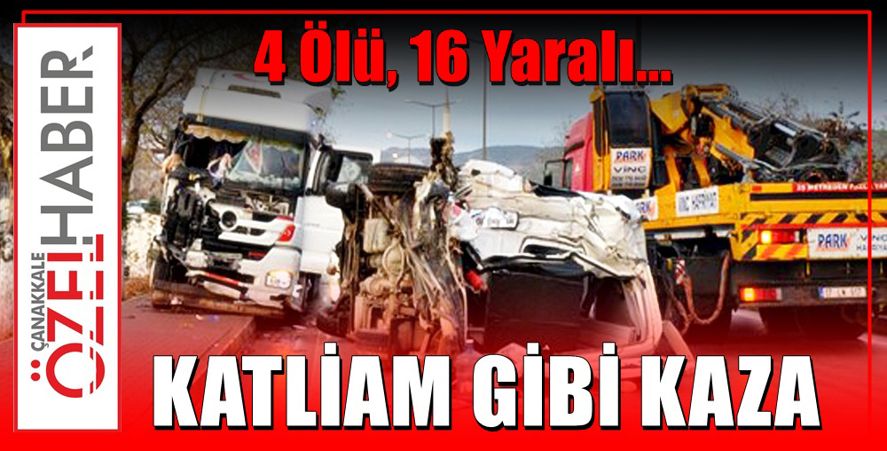 İŞÇİ SERVİSİ TIR İLE ÇARPIŞTI..!