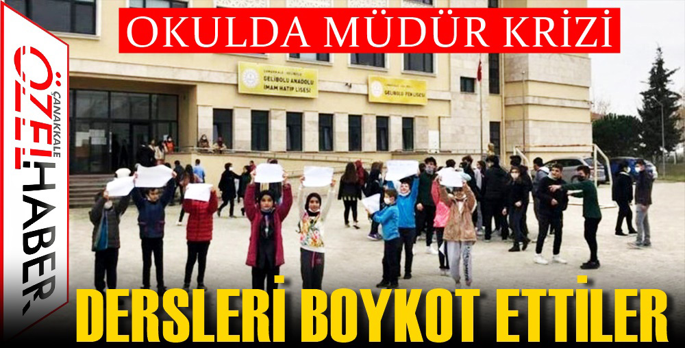 LİSEDE PANKART AÇIP EYLEM YAPTILAR..!