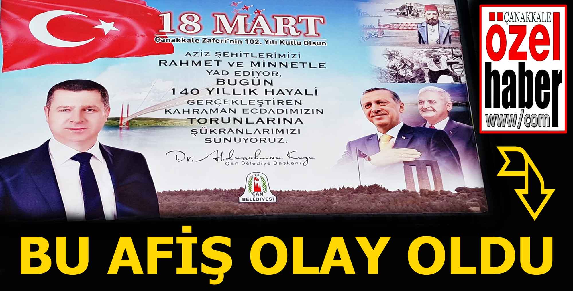 AFİŞ ÇAN’I GERDİ..!