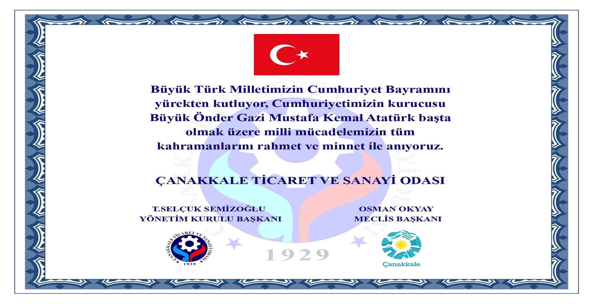 29 EKİM CUMHURİYET BAYRAMIMIZ KUTLU OLSUN