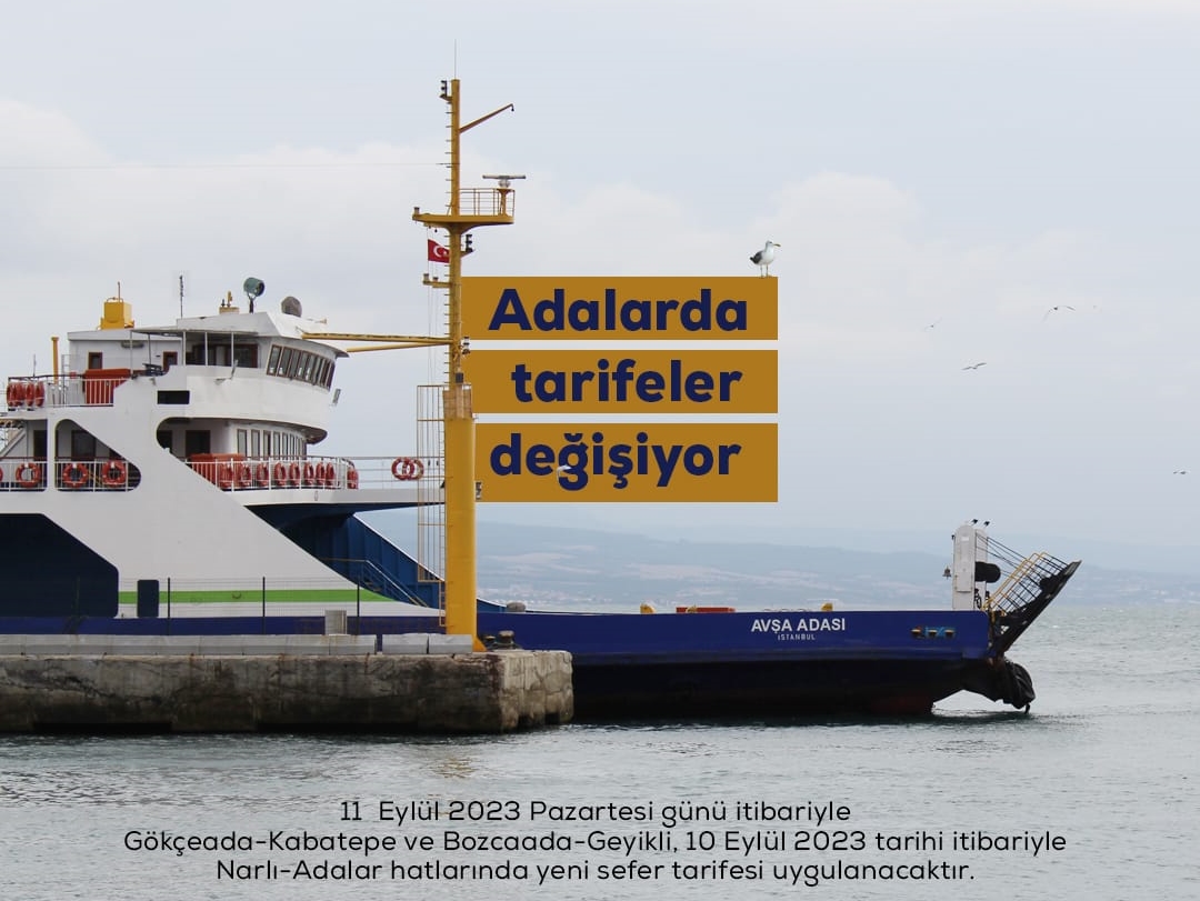 ADALARDA TARİFELER DEĞİŞİYOR…!