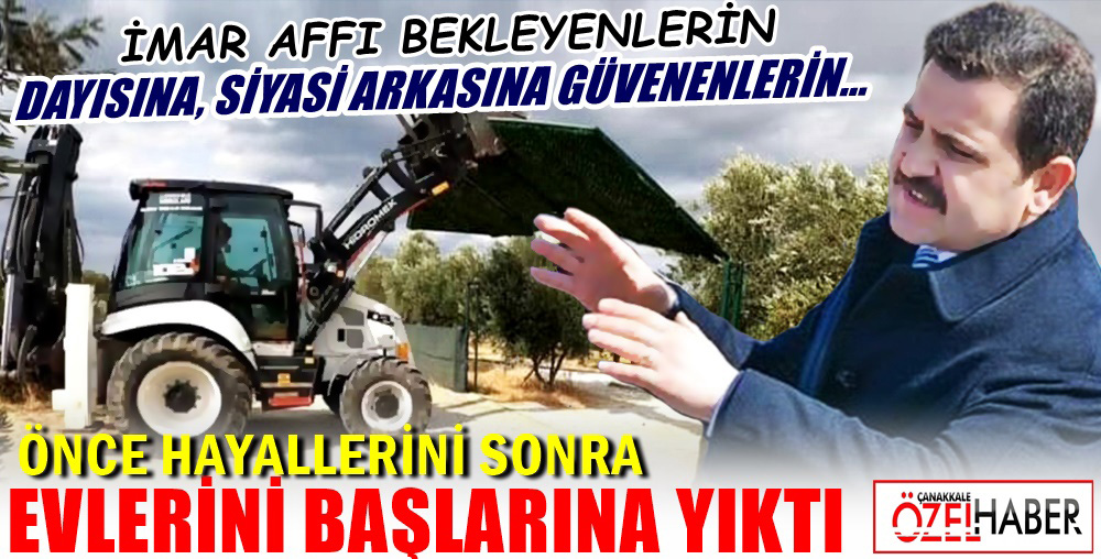 KANUN TANIMAZLARIN ÜZERİNDEN KEPÇEYLE GEÇTİ..!