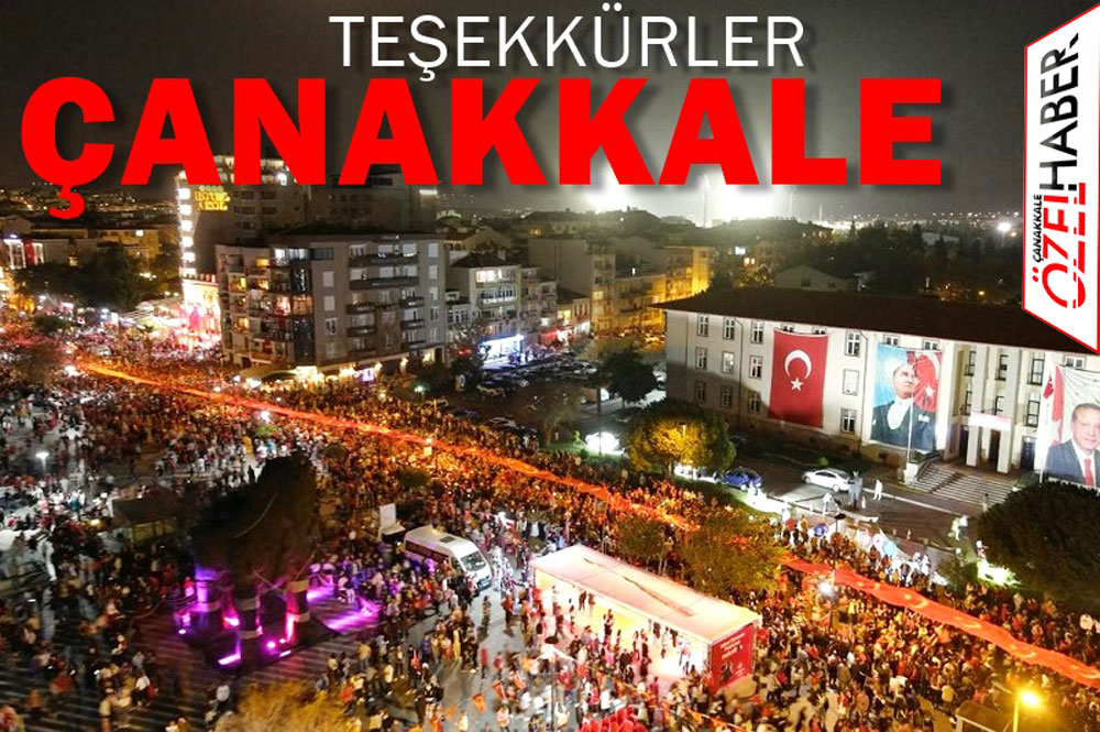 TEŞEKKÜRLER ÇANAKKALE…!