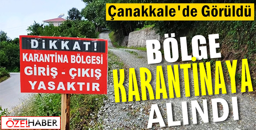 ÇANAKKALE’DE BULAŞICI HASTALIK TEHDİDİ..!